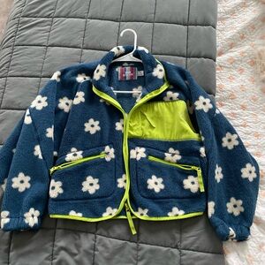 Urban Outfitters Blue‎ and Green Floral Jacket